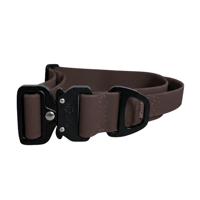 Halsband WOOFLEX® Tactical verstellbar mit Griff Espresso