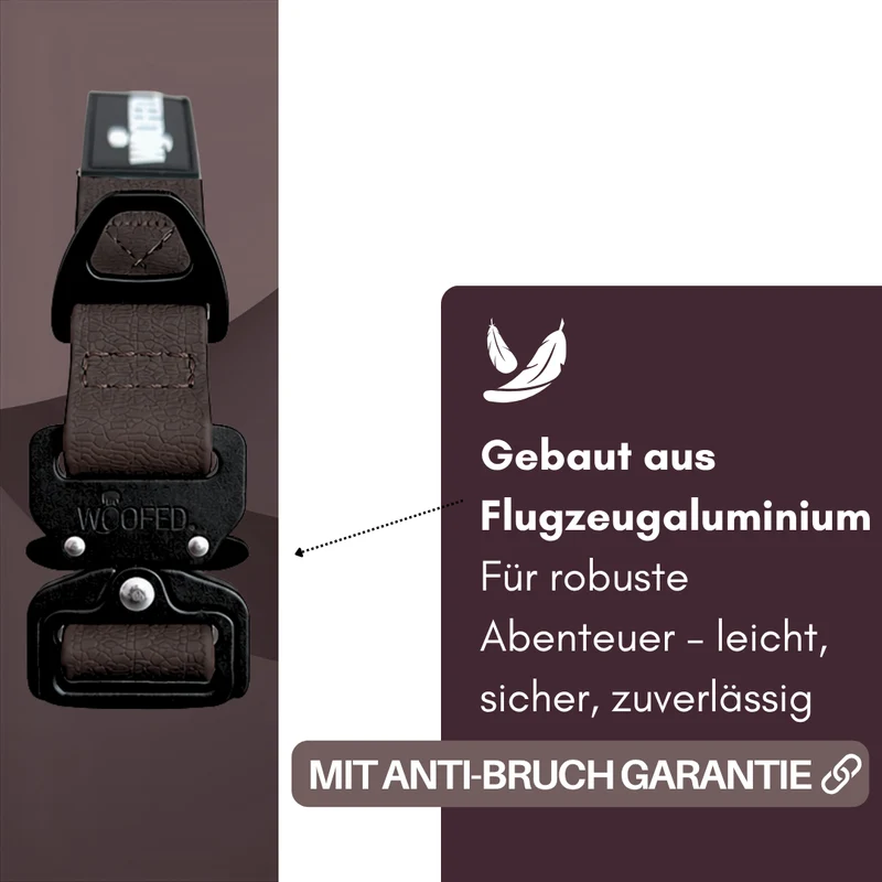 Halsband WOOFLEX® Tactical verstellbar ohne Griff Espresso