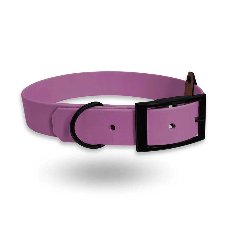 BioThane-Halsband | Amethyst-Schwarz