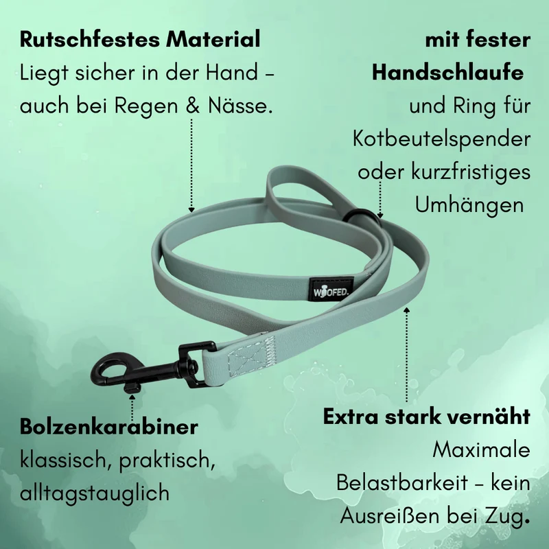 Führleine WOOFLEX® Classic Handschlaufe Jade Green
