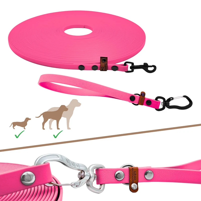 Multifunktionale Schleppleine | Neon-Rosa | abnehmbare Handschlaufe