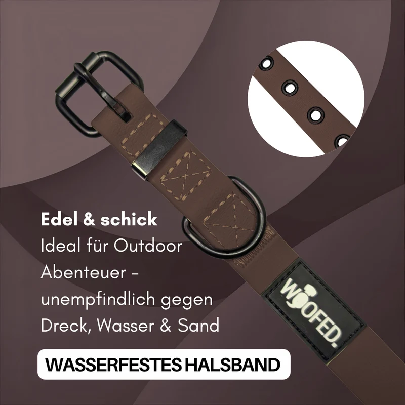 Halsband WOOFLEX® Classic verstellbar Espresso