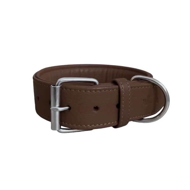 Lederhalsband Classic Soft – Dark Brown