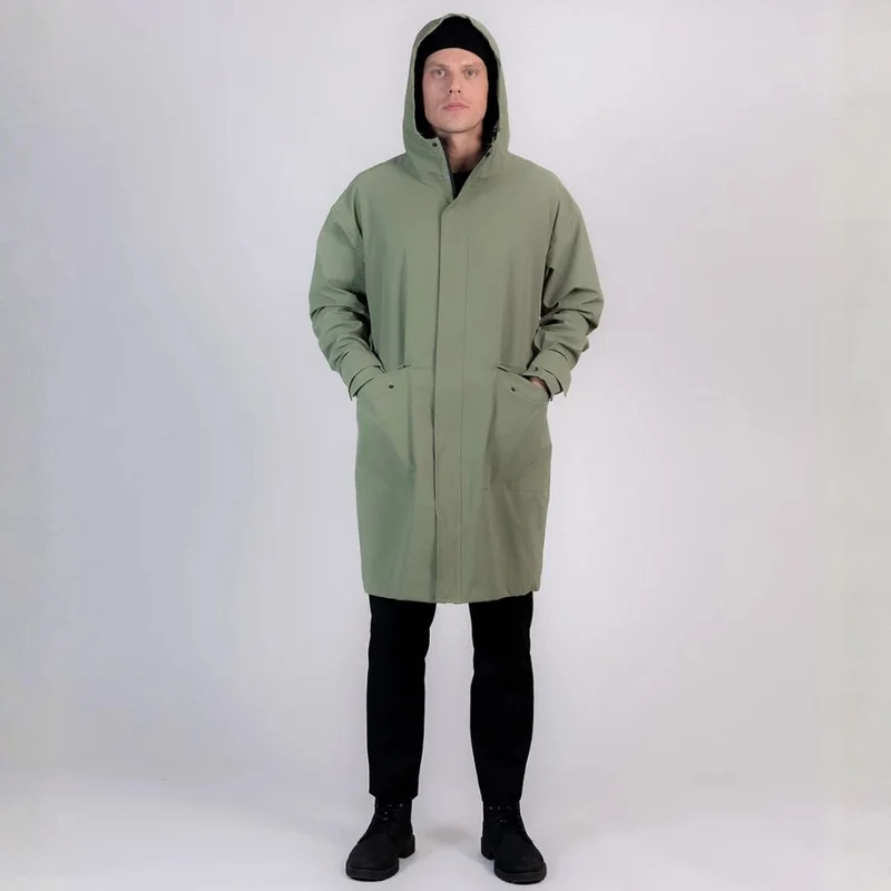 Vollreflektierender Regenmantel Sade Olive