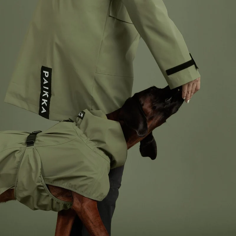 Reflektierender Hunderegenmantel Shell Jacket Green