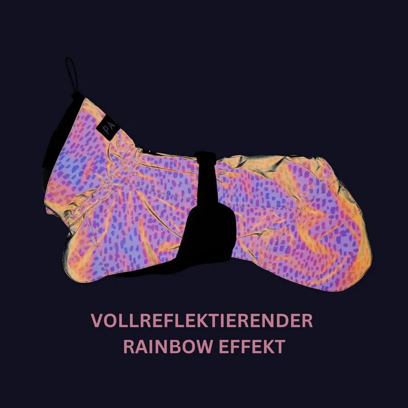 Vollreflektierender und leuchtender Hunderegenmantel 2.0