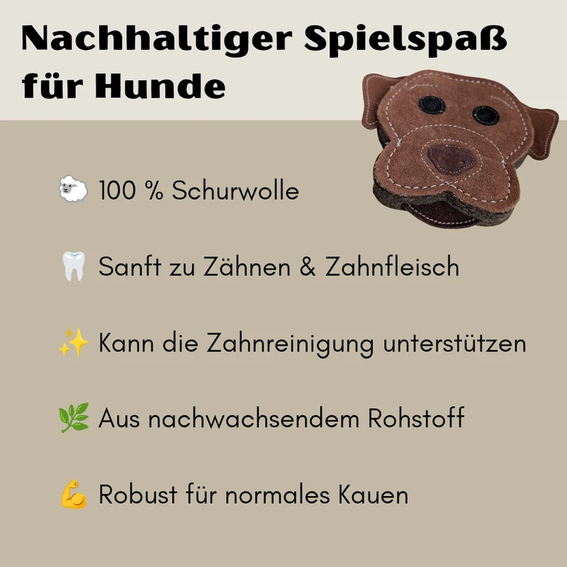 Natürliches Hundespielzeug Hundeköpfe