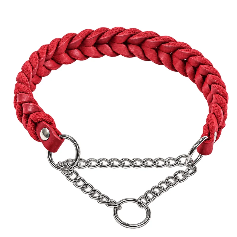 Bellepet Fettleder-Halsband „Braidy“ geflochten – Kette