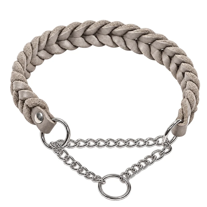 Bellepet Fettleder-Halsband „Braidy“ geflochten – Kette