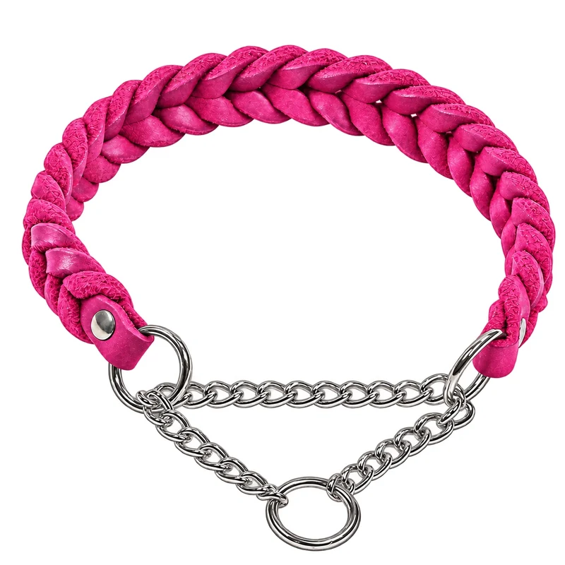 Bellepet Fettleder-Halsband „Braidy“ geflochten – Kette