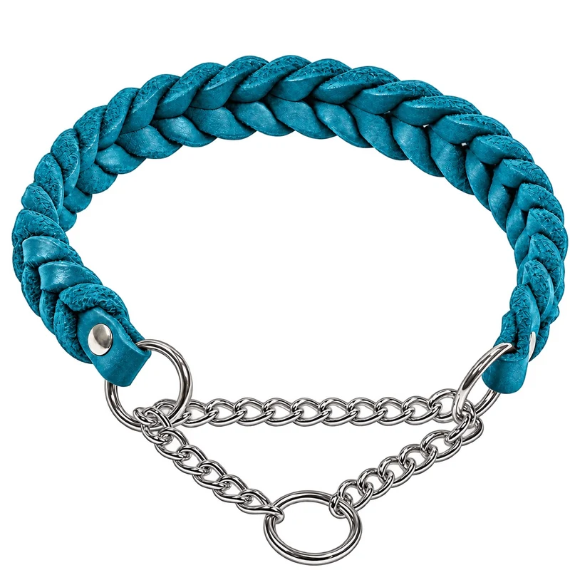Bellepet Fettleder-Halsband „Braidy“ geflochten – Kette