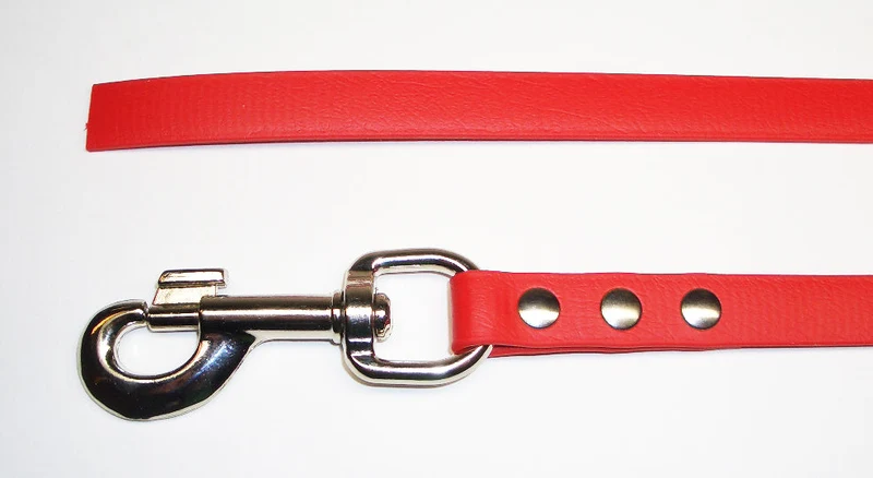 Biothane Kurzführer ohne Handschlaufe 45 cm · Chrom · Messing · hundeleinen.de