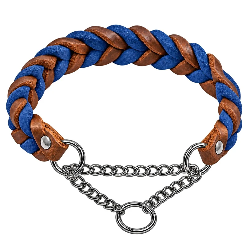 Bellepet Fettleder-Halsband „Braidy bicolor“ geflochten – Kette