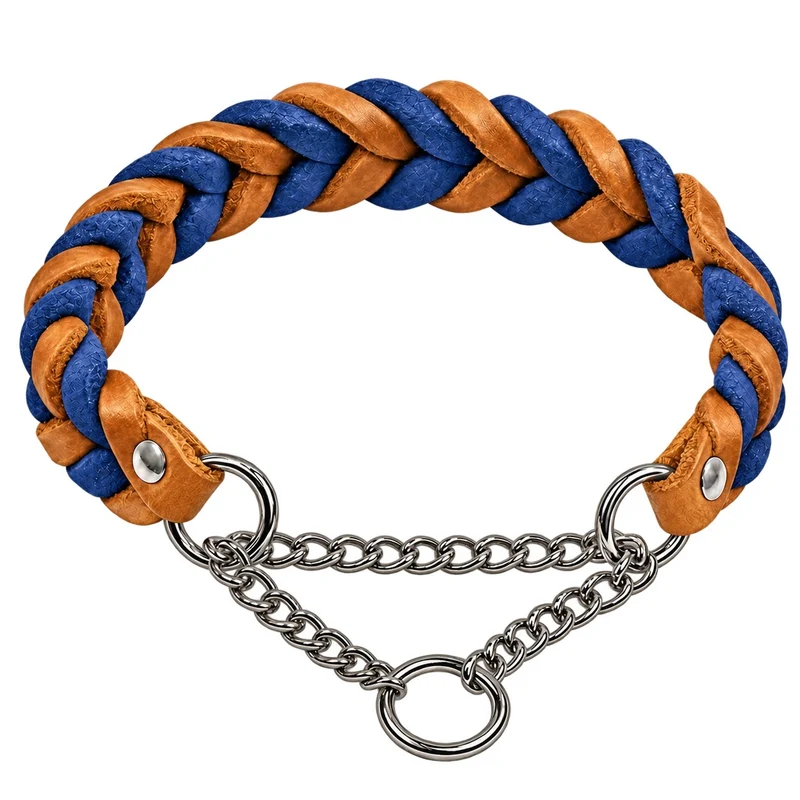 Bellepet Fettleder-Halsband „Braidy bicolor“ geflochten – Kette