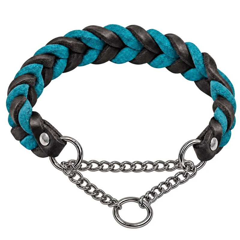 Bellepet Fettleder-Halsband „Braidy bicolor“ geflochten – Kette