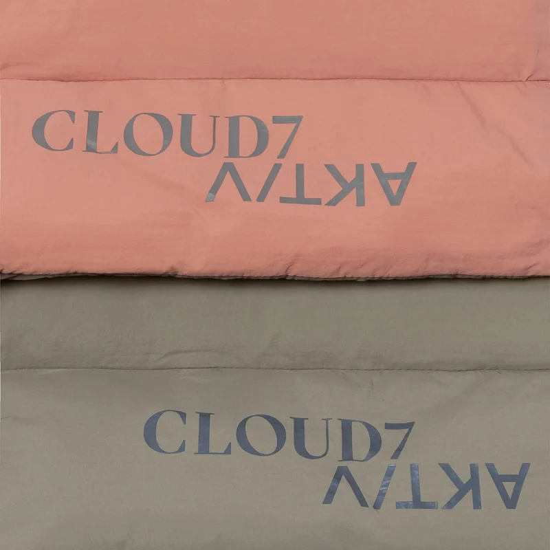 Hundereisebett & Tote Bag AKTIV Puffer Khaki/Peach