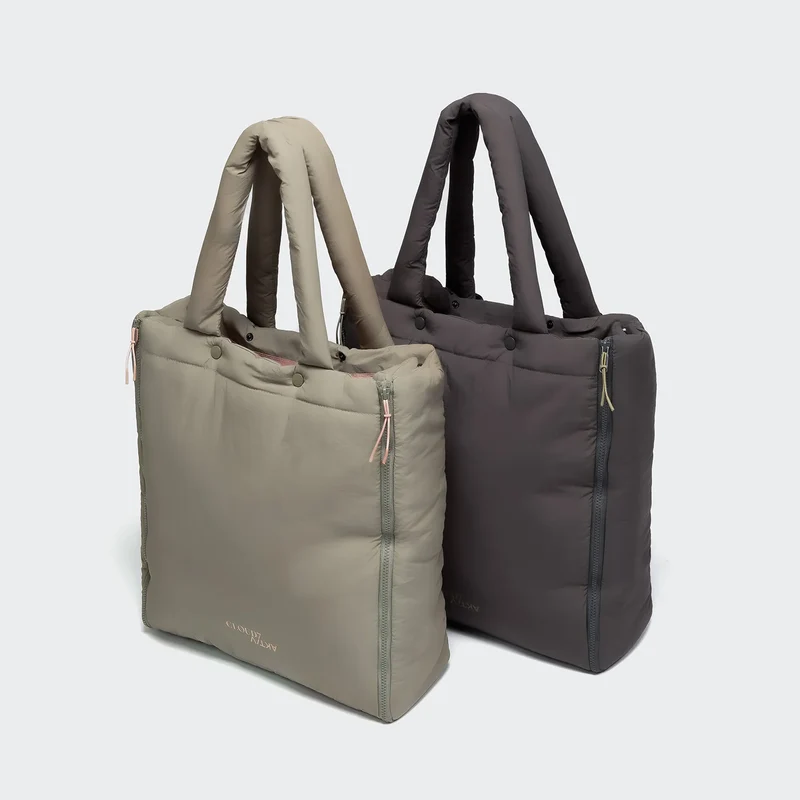 Hundereisebett & Tote Bag AKTIV Puffer Khaki/Peach