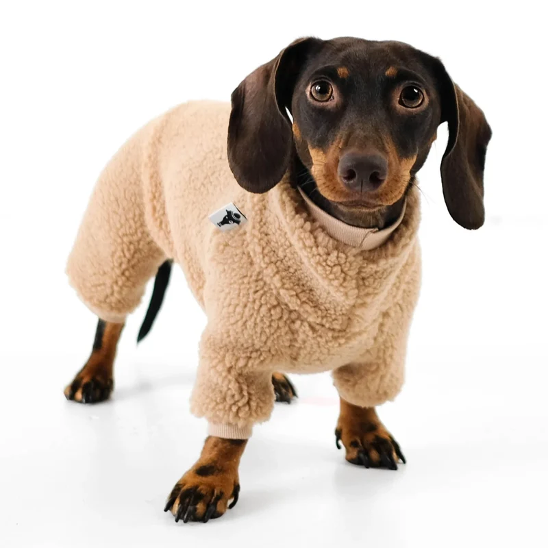 TEDDY Overall für Dackel Sand Beige