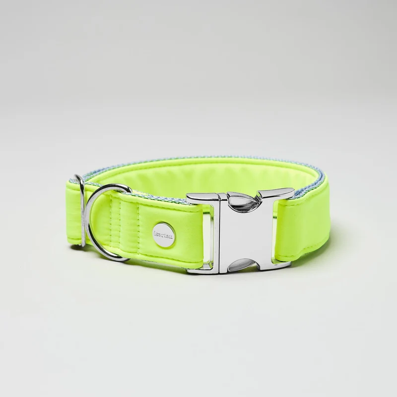 Welpenhalsband Softie NEONGELB-GRAU
