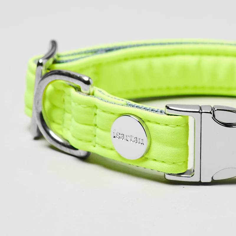 Welpenhalsband Softie NEONGELB-GRAU