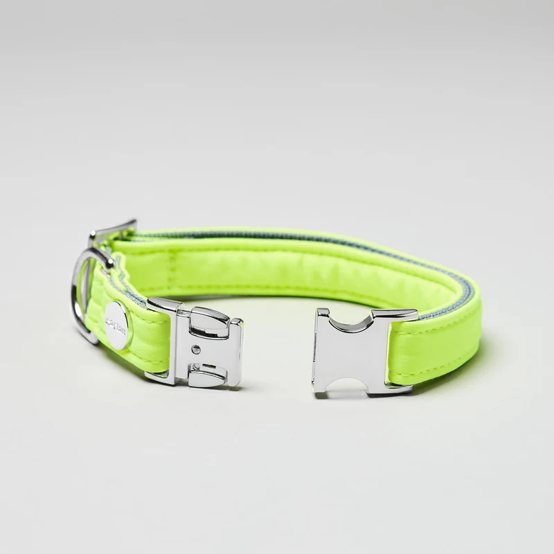 Welpenhalsband Softie NEONGELB-GRAU