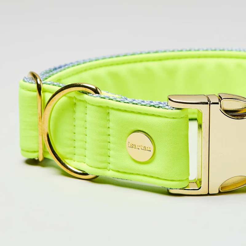 Welpenhalsband Softie NEONGELB-GRAU