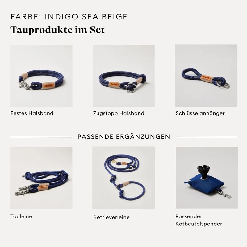 Festes Halsband Indigo Sea BEIGE