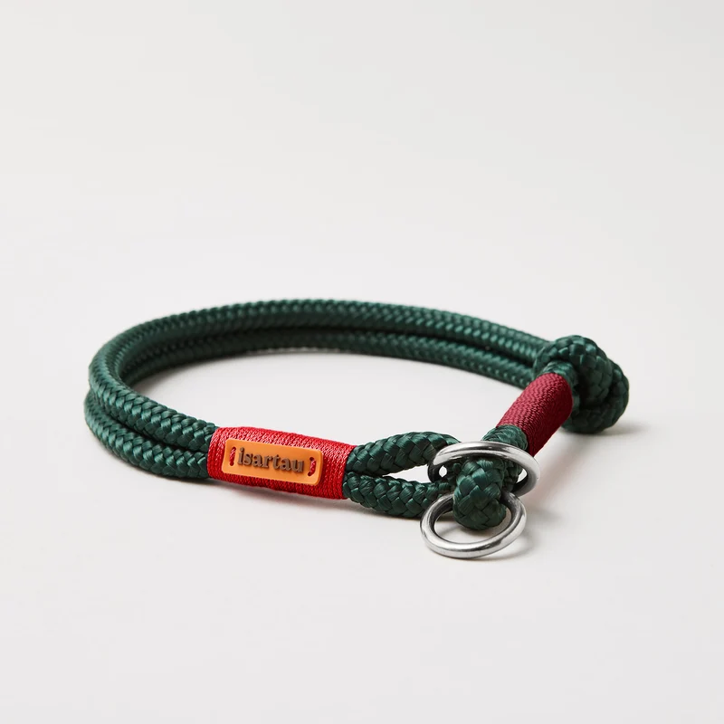 Zugstopp-Halsband Evergreen ROT-BURGUNDER