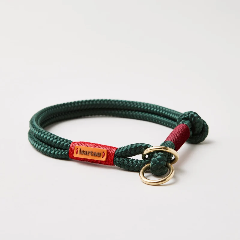 Zugstopp-Halsband Evergreen ROT-BURGUNDER