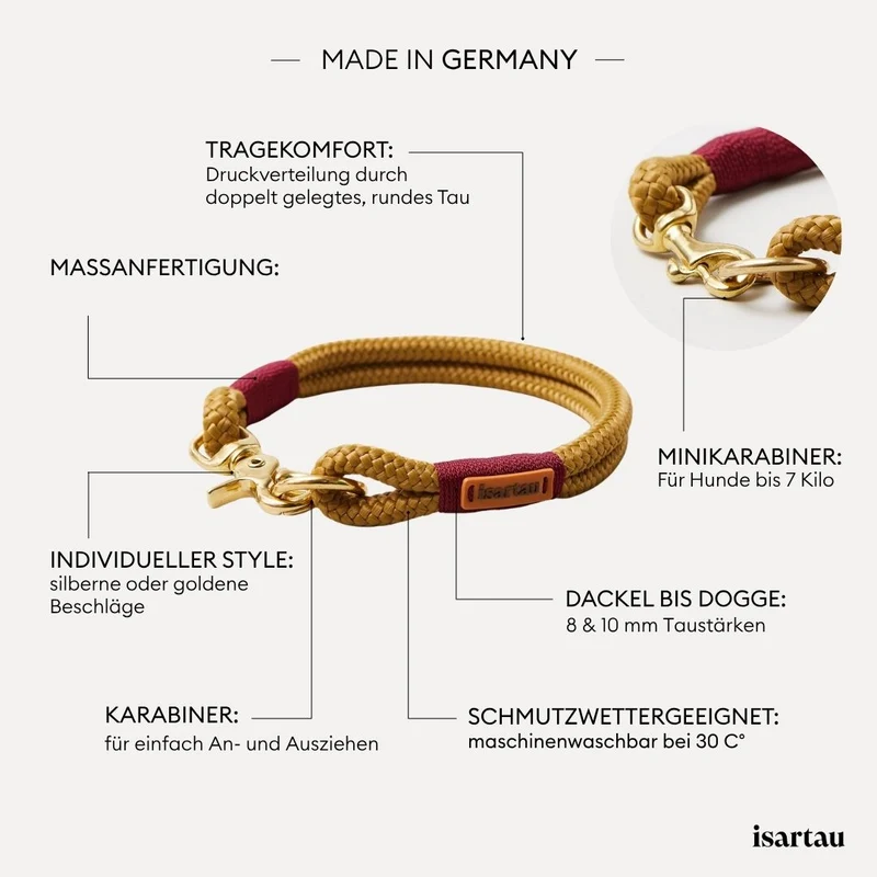 Festes Halsband Sweet Toffee BURGUNDER
