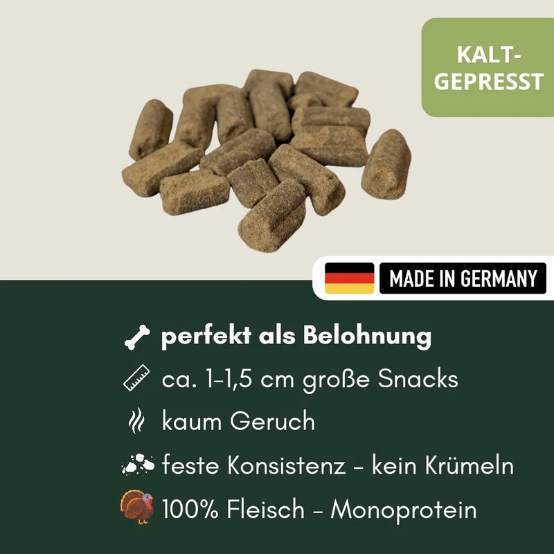Truthahn Naturkraft Snacks , kaltgepresst