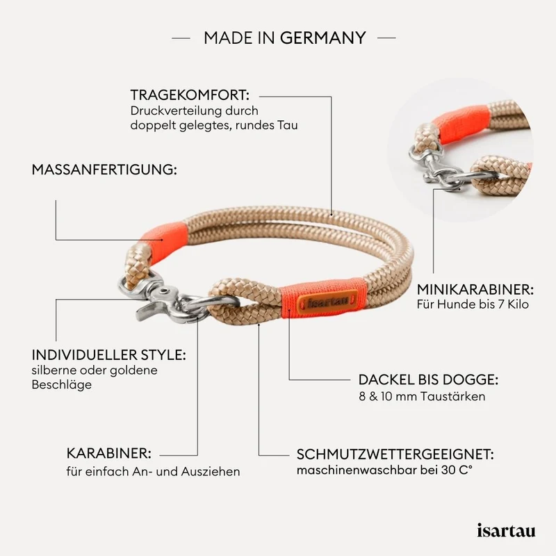 Festes Halsband Wood Owl NEONORANGE