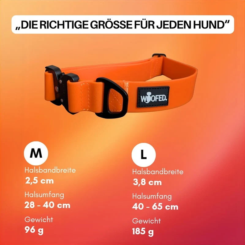 Halsband WOOFLEX® Tactical verstellbar ohne Griff Sunset Orange