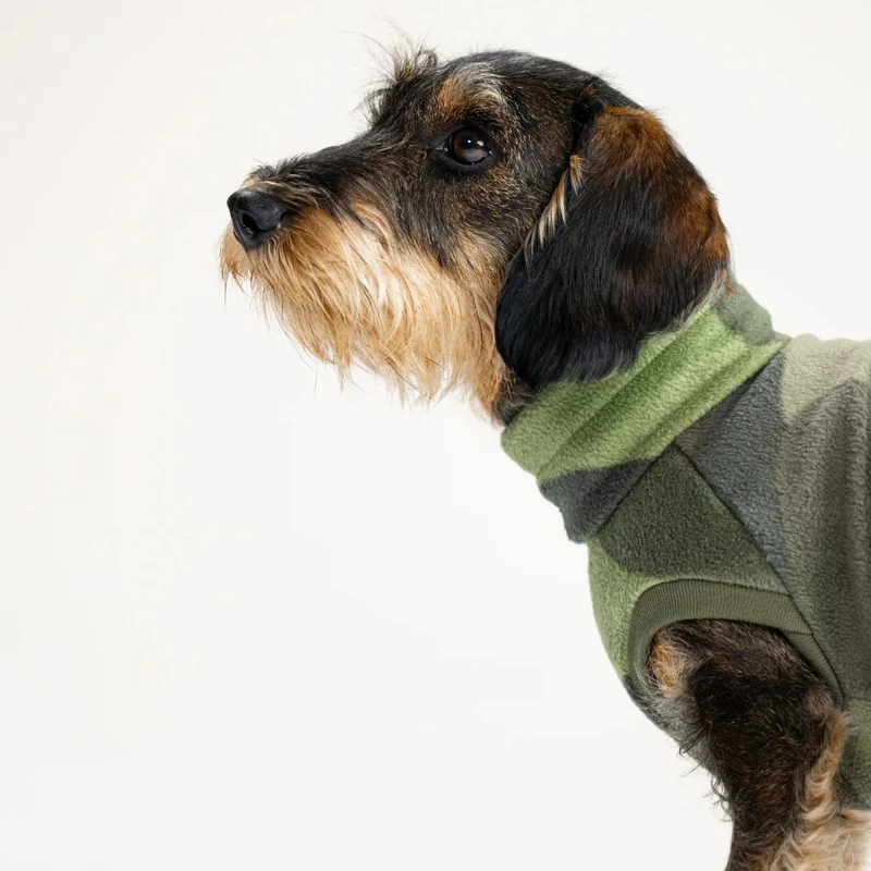 Fleece Shirt für Dackel Camouflage