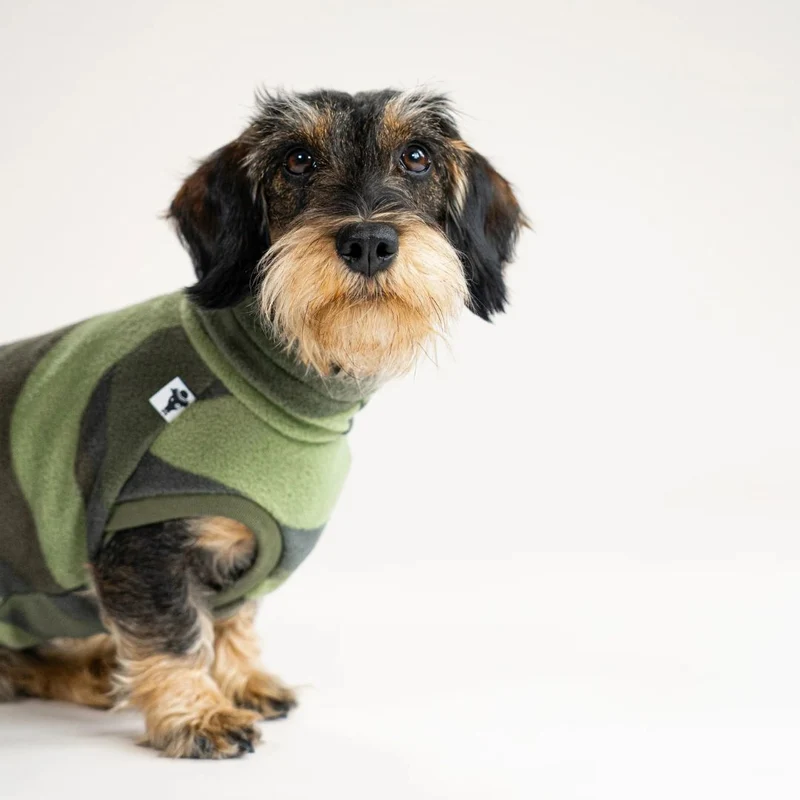 Fleece Shirt für Dackel Camouflage