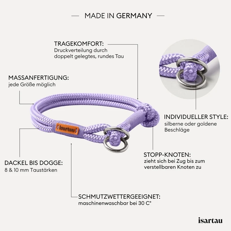 Zugstopp-Halsband Very Peri LAVENDEL