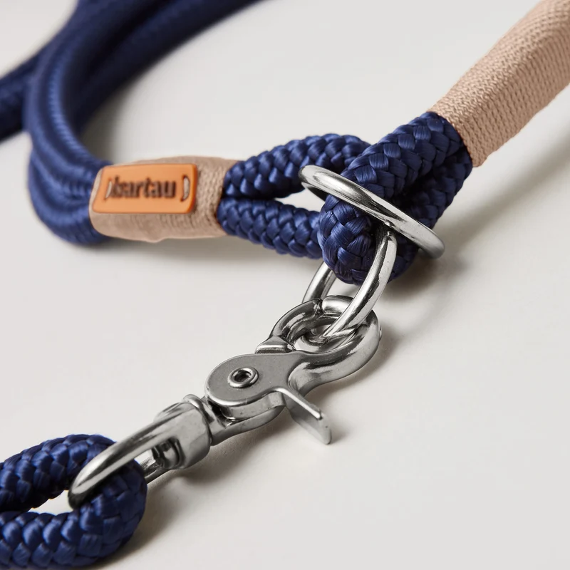 Zugstopp-Halsband Indigo Sea BEIGE