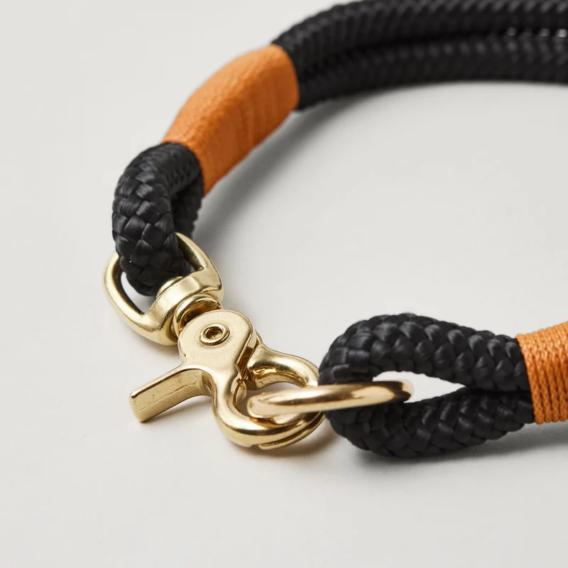 Festes Halsband Black Mamba ROST-ORANGE