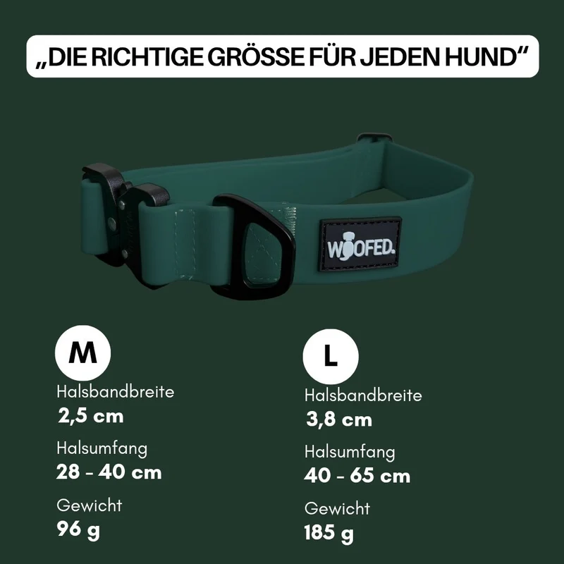 Halsband WOOFLEX® Tactical verstellbar ohne Griff Hunting Green