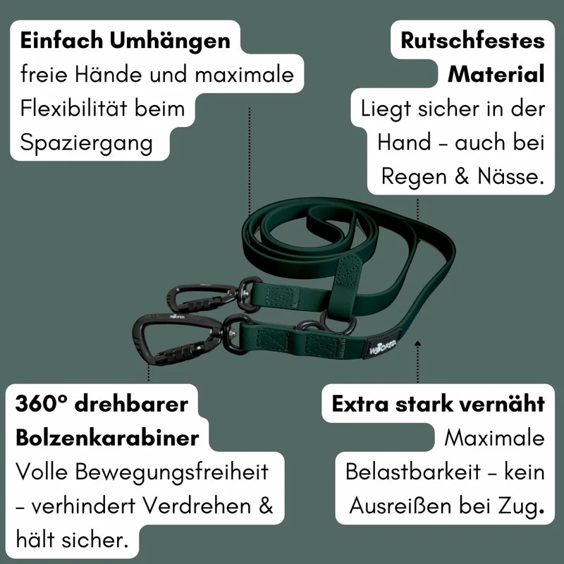 Umhängeleine WOOFLEX® Pro Hunting Green