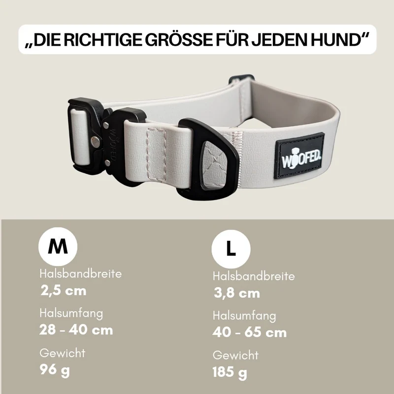 Halsband WOOFLEX® Tactical verstellbar ohne Griff Desert Sand