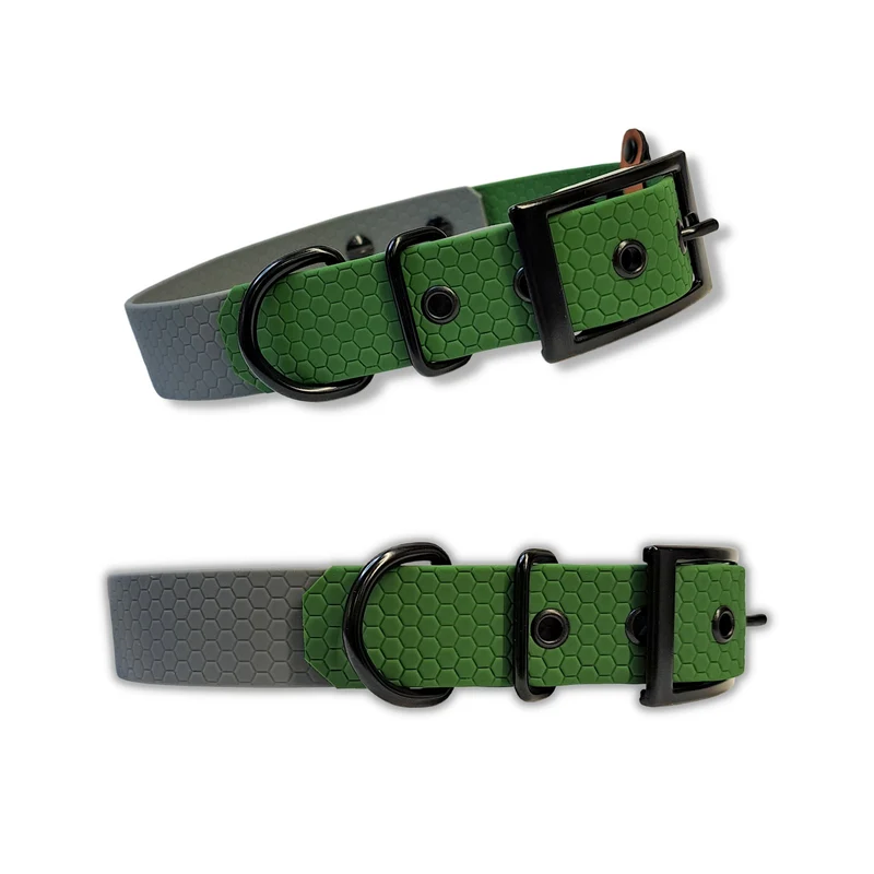 Halsband Hexa *Olive x Grau*