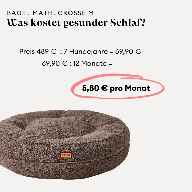 Hundebett rund, Bagelbettchen, Teddy SAND