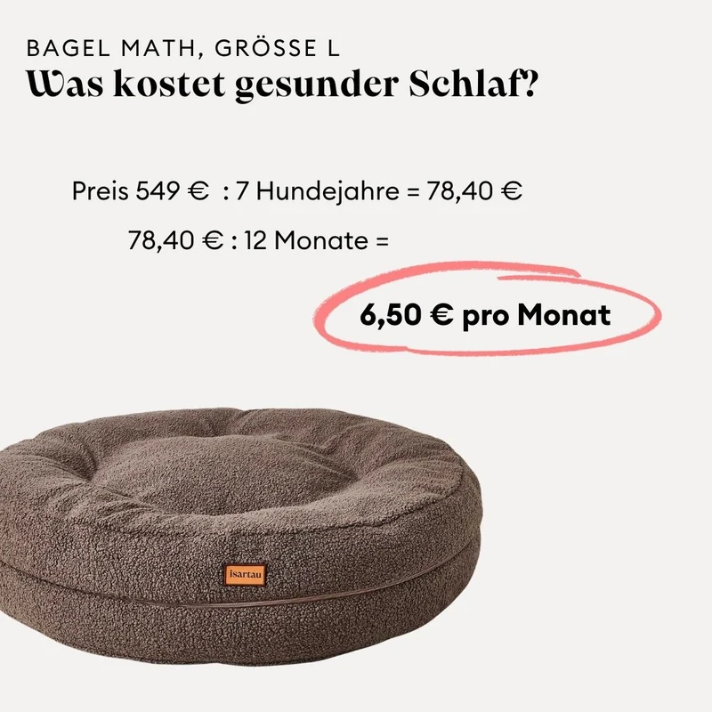 Hundebett rund, Bagelbettchen, Teddy SAND