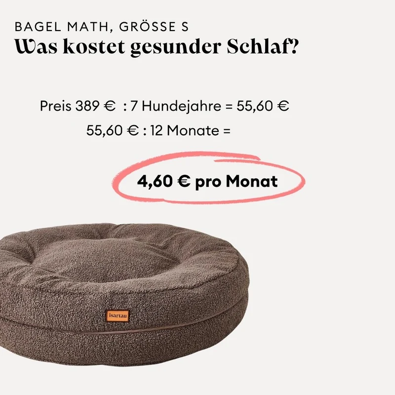 Hundebett rund, Bagelbettchen, Teddy SAND