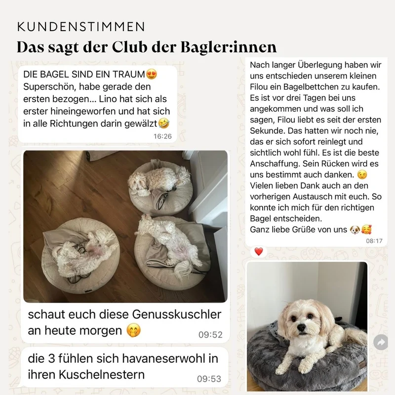 Hundebett rund, Bagelbettchen, Teddy SAND