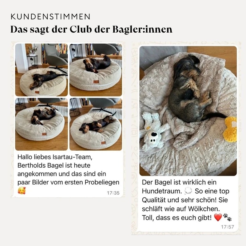 Hundebett rund, Bagelbettchen, Teddy SAND