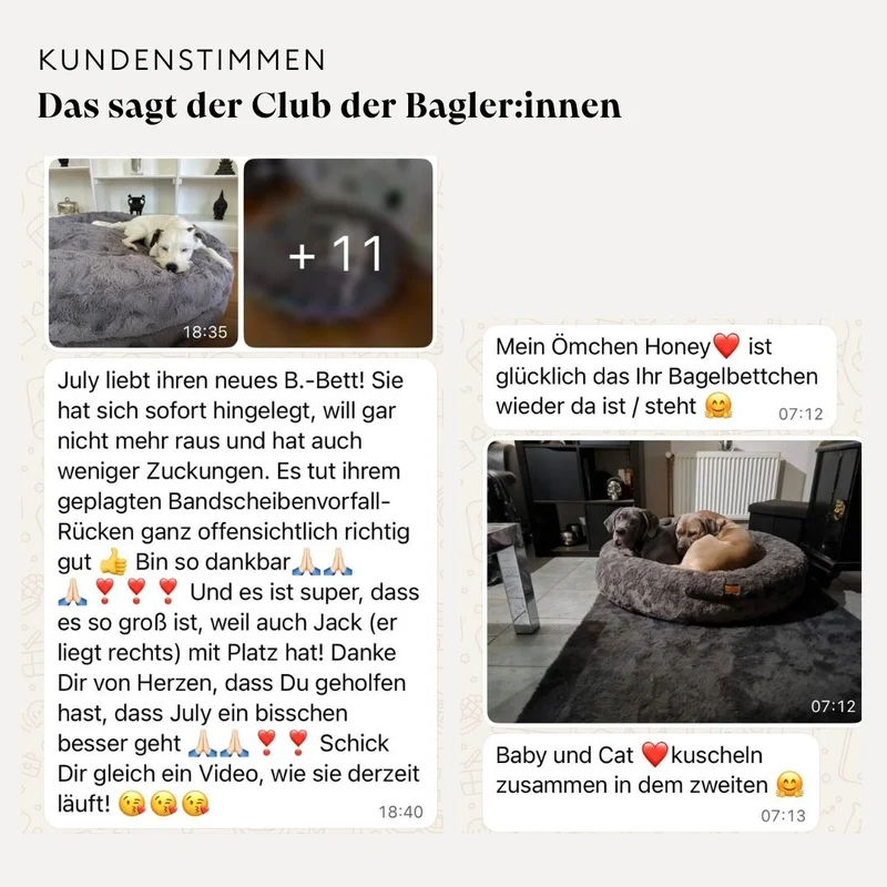 Hundebett rund, Bagelbettchen, Teddy SAND