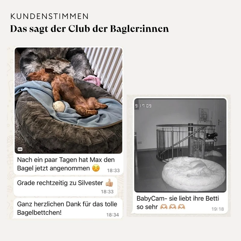 Hundebett rund, Bagelbettchen, Teddy SAND