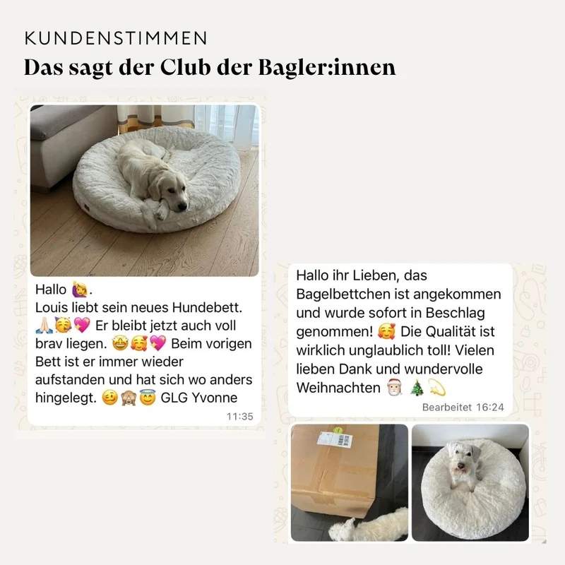 Hundebett rund, Bagelbettchen, Teddy SAND